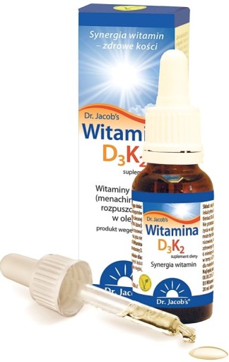 DR JACOBS WITAMINA D3 + K2 MK-7 KROPLE 20ML MOCNE