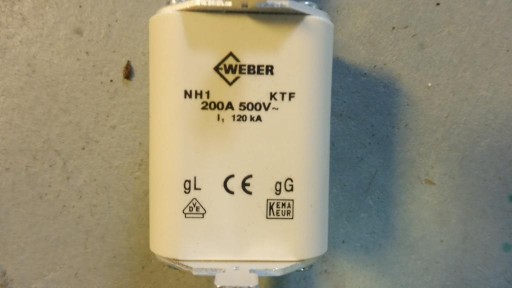 BEZPIECZNIK WEBER 200A 500V NH 1 KTF