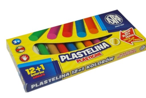 Plastelina szkolna ASTRA 12+1 ZŁOTA GRATIS!