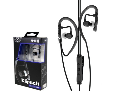 Klipsch AS5i Black sportowe SALE !