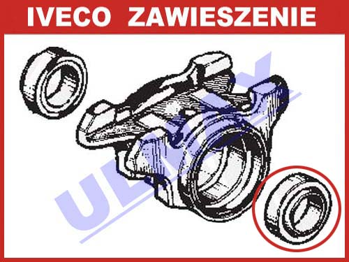 ŁOŻYSKO KOŁYSKA WSPORNIK RESORA IVECO TRAKKER ZEWN