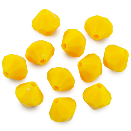 KORALIKI SZLIFOWANE DIAMENCIKI 8mm ŻÓŁTE 20SZT
