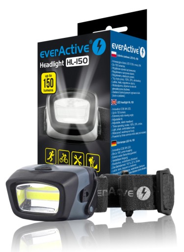 LATARKA CZOŁOWA everActive HL-150 COB HD 3W LED