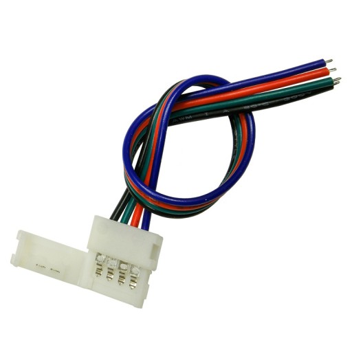 złączka taśma led RGB 5050 10mm 1x klik z przewód