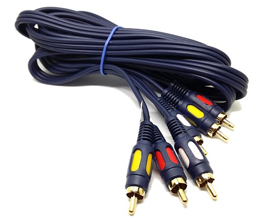 Przyłącze kabel CHINCH 3x RCA 2,5m