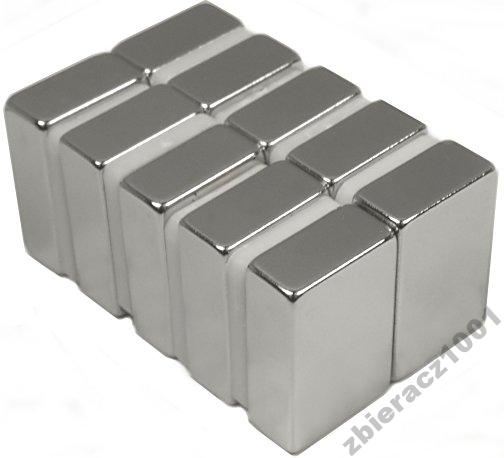 20x MAGNES NEODYMOWY 10x10x5 Magnesy MPŁ !!