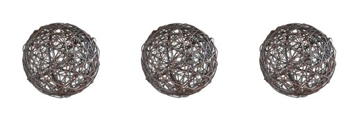 KOMPLET 3 ŚWIĄTECZNYCH KUL WIKLINOWYCH ŚR.40cm