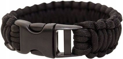 BCB - Bransoletka surwiwalowa Czarny PARACORD