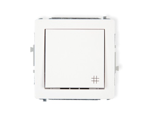 DWP-6 mechanizm łącznika krzyżowego 10A IP20 zaciski biały Karlik Deco
