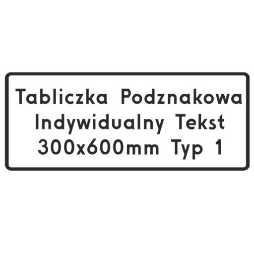 Naklejka odblaskowa drogowa dowolny tekst 300x600