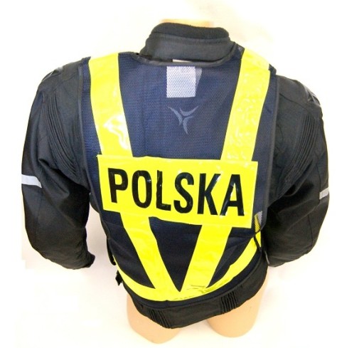 KAMIZELKA ODBLASKOWA MOTORPolicja POLSKA Atest XXL