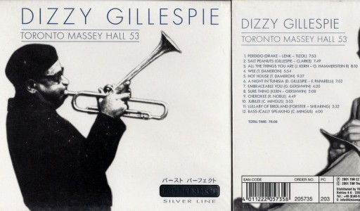 * Dizzy Gillespie TORONTO MASSEY HALL 53 CD