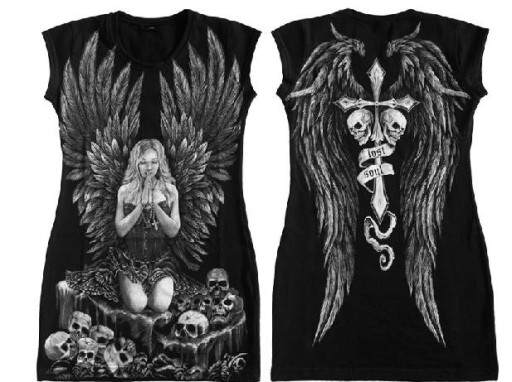 Bluzka GOTHIC Top koszulka tunika LOST SOUL M