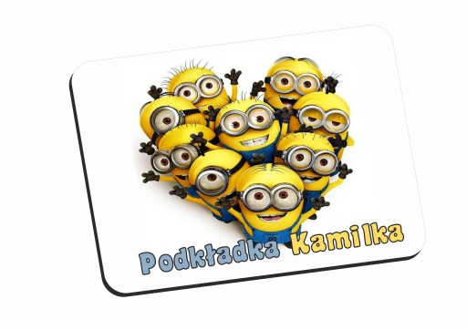 MINIONKI PODKŁADKA POD MYSZ+IMIĘ NA PREZENT