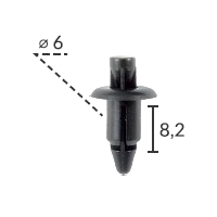 SPINKA KOŁEK PLASTIKOWY B22085 kawasaki 92039-0068