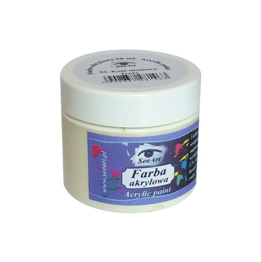 Farba akrylowa SeeArt 50 ml. 03 kość słoniowa