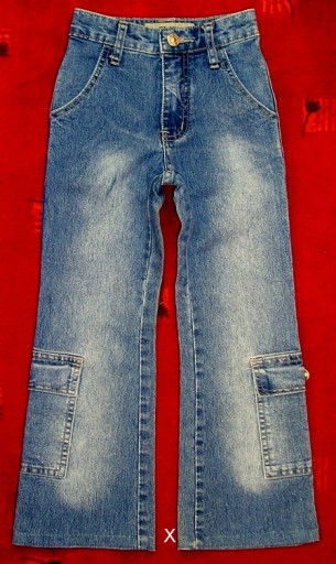 Spodnie JEANS bojówki OLIMBOS r. 110-116/5-6 lat