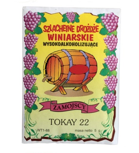 TOKAY 22 DROŻDŻE ZAMOJSCY DO WINA BIAŁEGO ŚWIEŻE