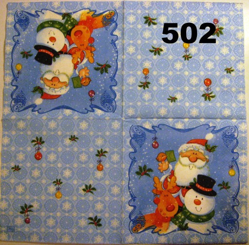 Serwetki do decoupage-1szt-MIKOŁAJKI- NR 502