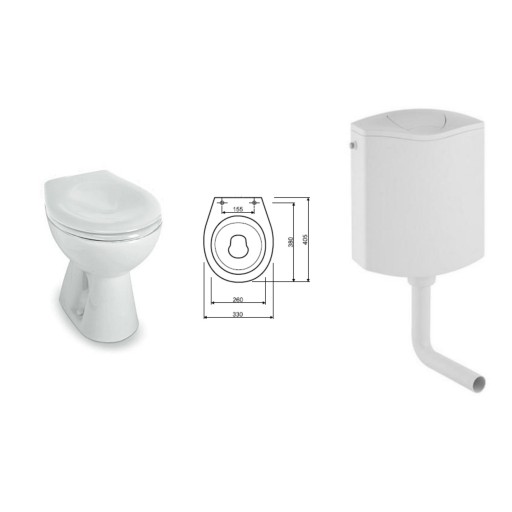 GEBERIT zestaw mały Kompakt WC 33cm miska toaleta spłuczka deska junior