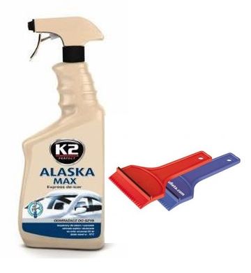 K2 ALASKA ODMRAŻACZ DO SZYB 700 ml + skrobaczka