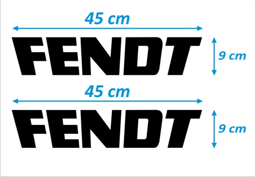 NAKLEJKA NAKLEJKI - FENDT - 2 szt. - CZARNE