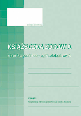 100 szt. Książeczka zdrowia dla celów SANEPID offset 8 kartek A6 530-5