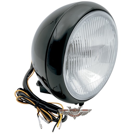 HARLEY SOFTAIL FAT BOY SLIM LAMPA 7'' CZARNA