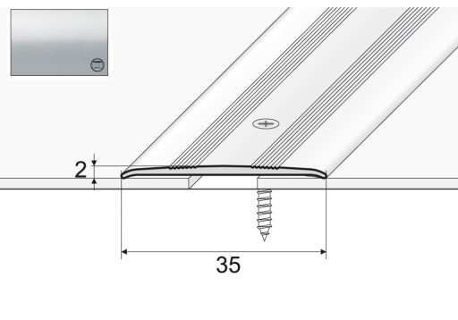 Listwa łączeniowa A08 do wykładzin 120cm SREBRO