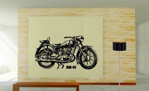 Naklejka ścienna motocykl IŻ-49 90x50 cm nr.38