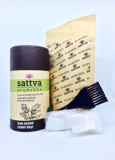 SATTVA NATURALNA HENNA FARBA CIEMNY BRĄZ 150G