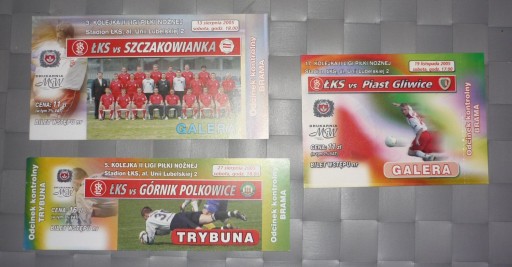 3 Bilety ŁKS Łódź - 2005 - Piast, Szczakowianka