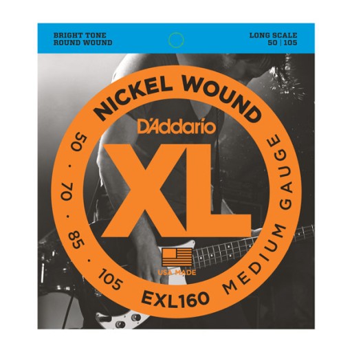 Struny do gitary basowej D'Addario EXL160 50-105