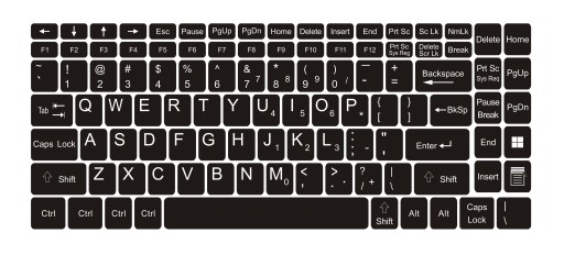 LAMINOWANE naklejki na całą klawiature - QWERTY PL