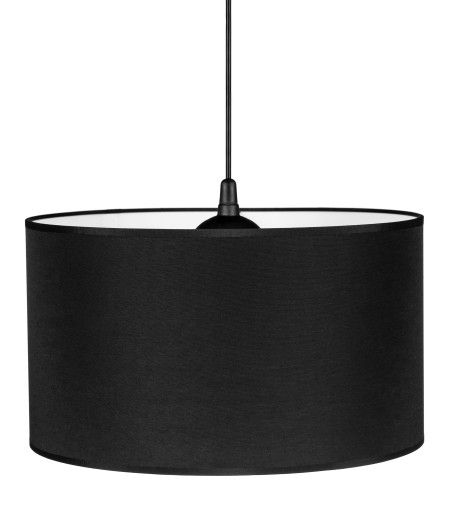 Lampa wisząca sufitowa duży abażur czarna LED