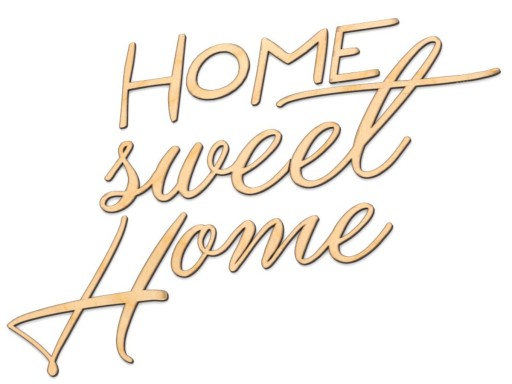 Drewniany Napis 3D na ścianę HOME Sweet Home