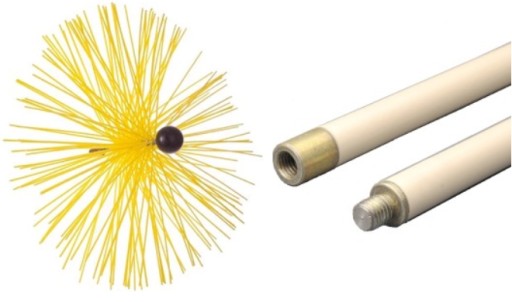 Zestaw do czyszczenia komina OD DOŁU! Hansa 5m