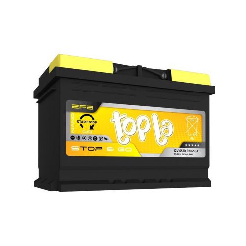 Akumulator 65AH/650A P+ TOPLA TAB START/STOP EFB