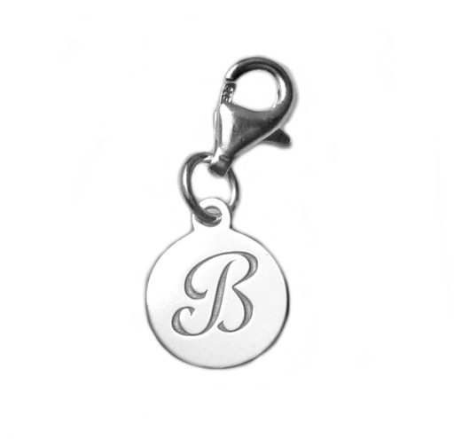 charms LITERA B zawieszka c161 srebro p925 alfabet