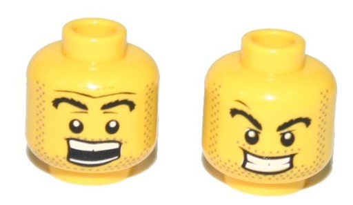 LEGO GŁOWA , GŁÓWKA FIGURKI DWUSTRONNA 3626bpb0356