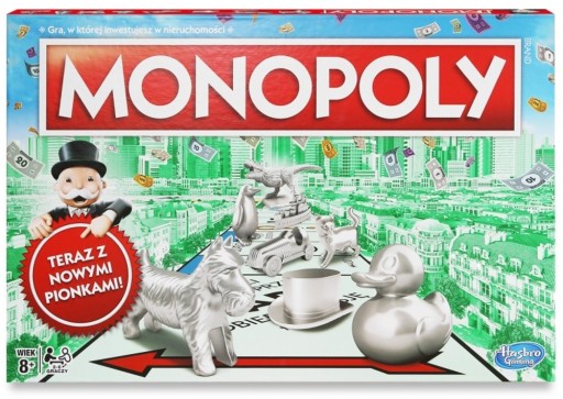 HASBRO MONOPOLY STANDARD CLASSIC C1009 NOWE PIONKI