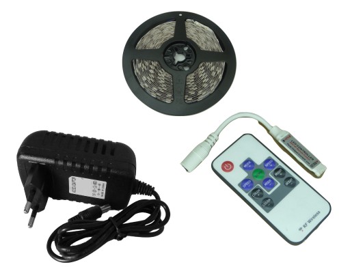 ZESTAW taśma RGB 5050 150 LED 2,5m ster radio zas