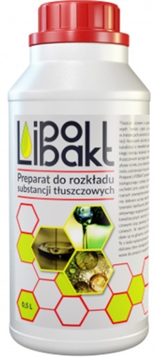 PREPARAT DO ROZKŁADU TŁUSZCZU TŁUSZCZY UDRAŻNIANIE ODPŁYWÓW RUR LIPOBAKT