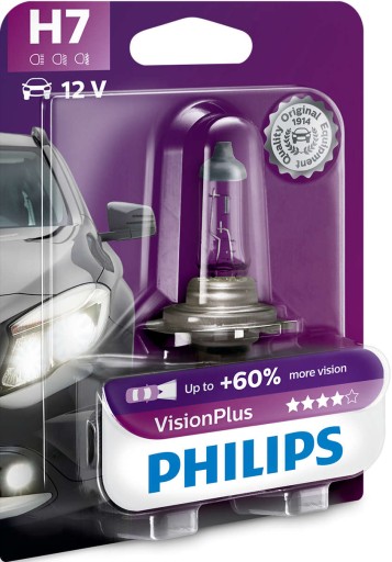 PHILIPS H7 VISION PLUS blister +60% 12972VPB1