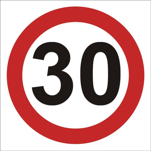 NAKLEJKA OGRANICZENIE PRĘDKOŚCI 30 km/h 60x60 CM