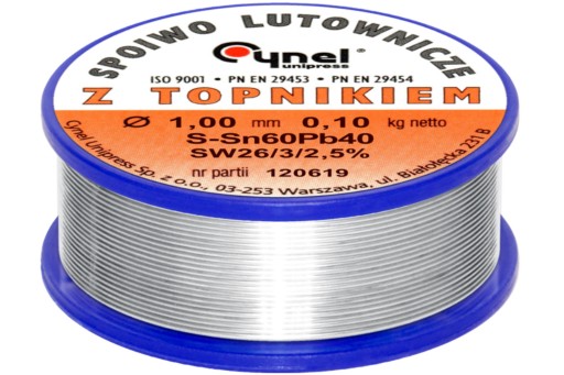 Cyna 1,0mm 100g z topnikiem kalafonią CYNEL