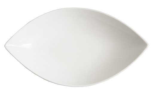 BIAŁY półmisek PORCELANA ŁÓDKA 26x14 W-wa Łśw