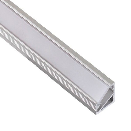 Profil ALUMINIOWY narożny do taśmy LED mleczny 2m