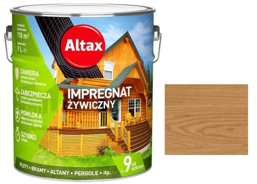 ALTAX IMPREGNAT ŻYWICZNY DO DREWNA 9L - DĄB