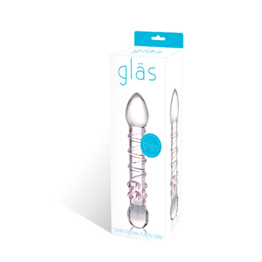 GLAS dildo SZKLANE z dodatkowymi WYPUSTKAMI 18,5cm